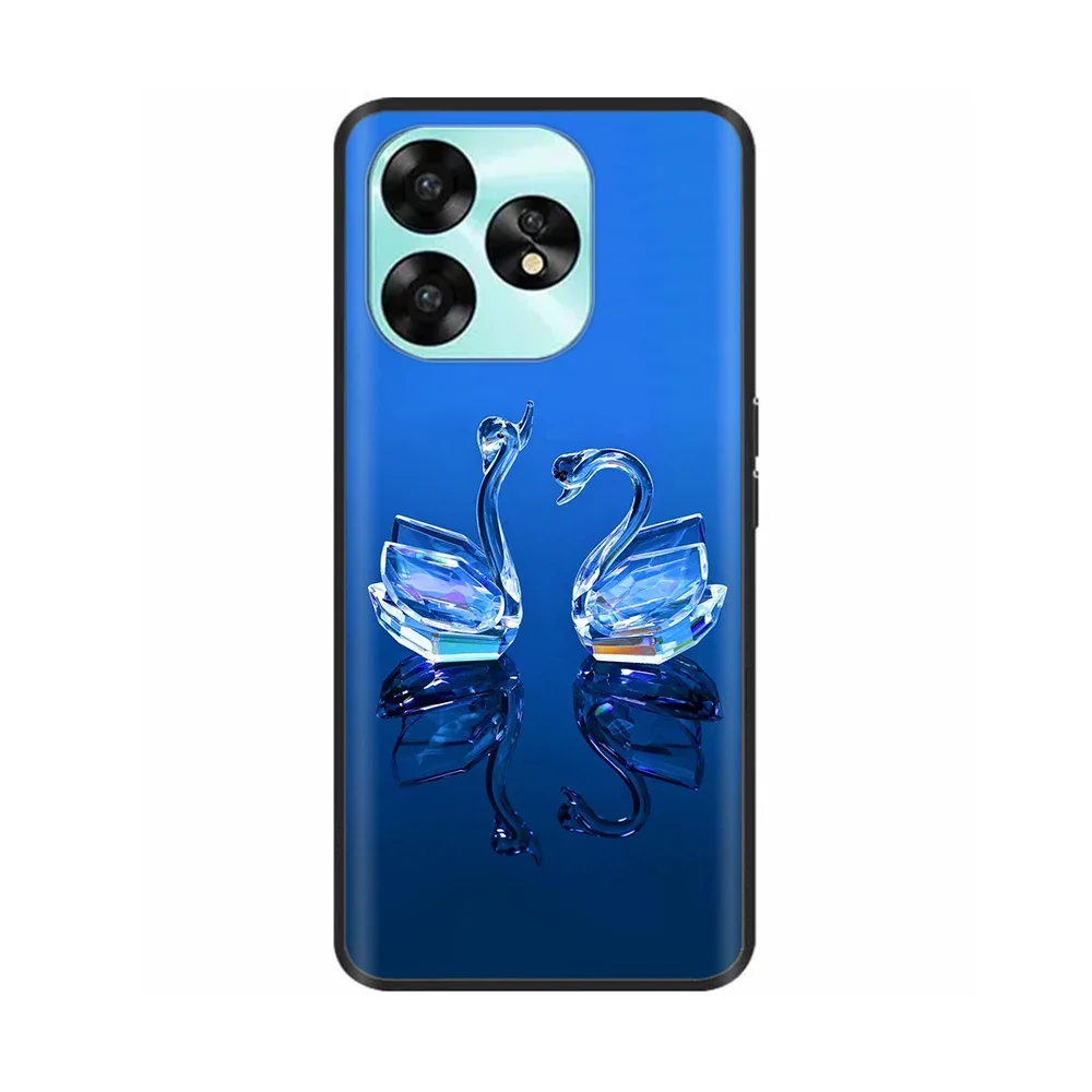For UMIDIGI A15 Case A15C Coque Fashion Cute Cover Black Soft Silicone Phone Cases For UMIDIGI A15C Funda A 15 UMIDIGIA15 Bags