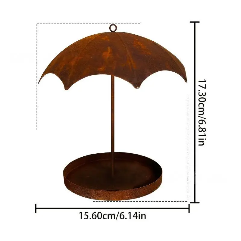 Hanging Metal Bird Feeder Rust Resistant Structure Sun Rain Shade For Backyard Garden Bird Watching