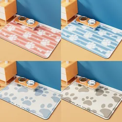 Pet Feeding Mat Absorbent Dog Mat for Food and Water Bowl Pet Placemat No Stains QuickDry Cat Mat Puppy Dog Accessories Supplies