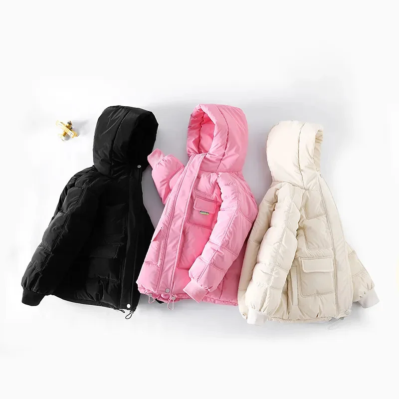 Winter New Girls Coats Fashion Teens Thicken Warm Outerwear Jackets Kids Clothes For 3-10 Year Long Parkas TZ976