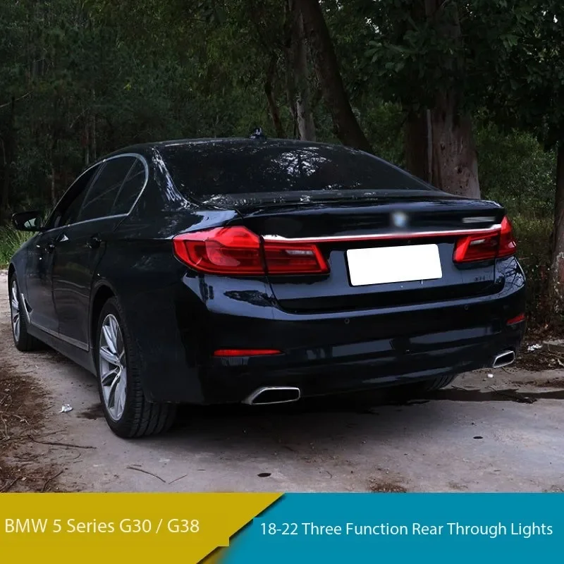 

Car Taillight Modified LED Dynamic Through Tail Lamp Running Lights Brake Lights Turn Signal For BMW 5 Series G30 G38 2018-2022