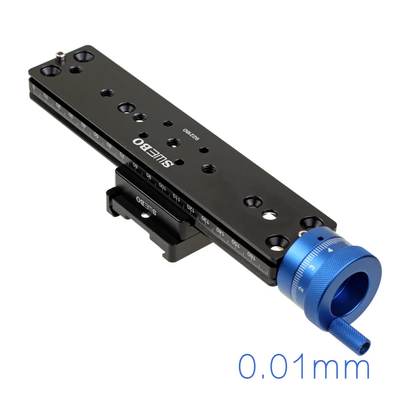 LS001 Macro Shooting Head Lead Screw Focusing Rail Slider 180MM Aluminum Alloy Micrometer Macro Photographic Platform 0.01MM