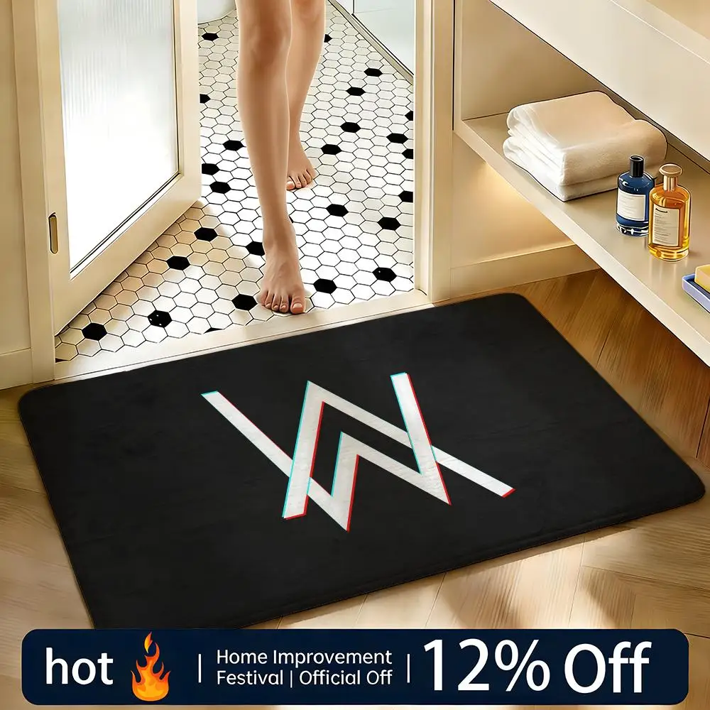 Soft Absorbent Non-Slip Rug Singer Alan Walker Floor Mat Home Decor Doormat Bedroom Floor Mat Shower Carpet