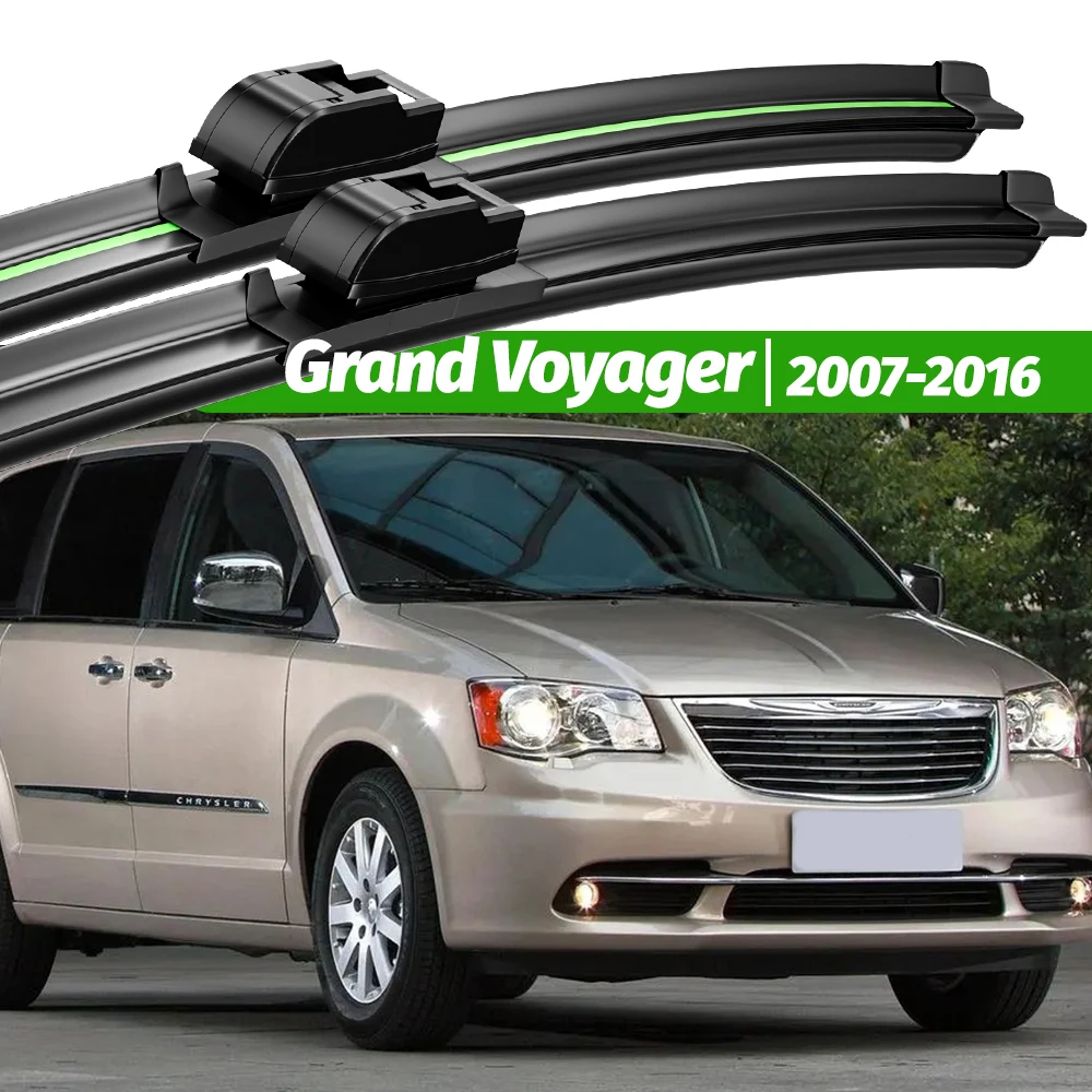 

For Chrysler Grand Voyager 2007-2016 2pcs Front Windshield Wiper Blades 2008 2009 2010 2012 2013 Windscreen Window Accessories