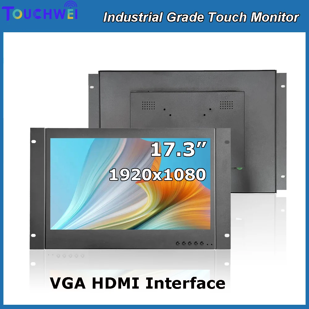 

TOUCHWEI 17,3-дюймовый широкоэкранный IPS ЖК-дисплей 1920x1080 HD резистивный/емкостный сенсорный монитор с интерфейсом VGA HDMI USB