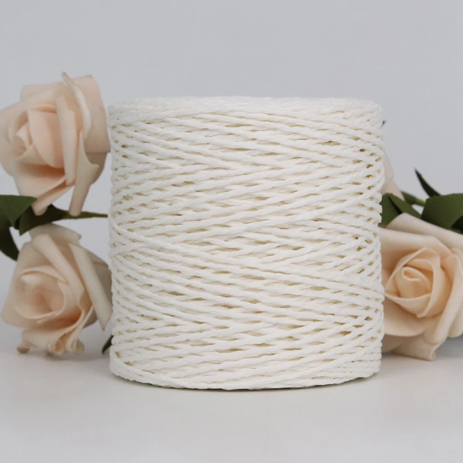 100g/Ball Raffia Yarn Kintting Paper Straw Yarn for Crocheting Hat Fancy Yarn Flower Packing Summer Fashion Handmade Material