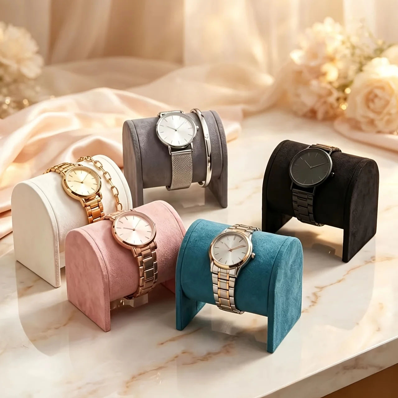 Watch Bracelet Display Stand, Single-Layer Jewelry Organizer, Beaded Bracelet and Bangle Display Rack