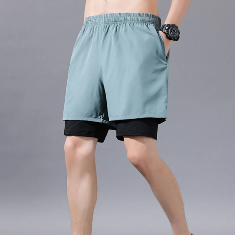 

Summer Elastic New Waist Sporty Shorts Male Loose Casual Breathable Short Sweatpants Hombre Fashion All-match Straight Trousers