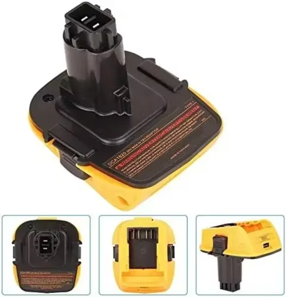 Imagem -03 - Adaptador de Bateria Dca1820 com Usb Bateria de Lítio Converter para Broca Dewalt Ferramentas 20v 18v Nicad e Nimh