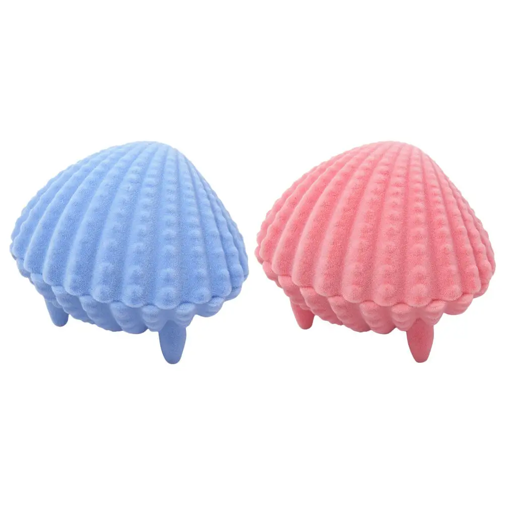 2Pcs Shell Shaped Jewelry Storage Box Lint Lined Display Case for Ring Earring Necklace Holder Organizing Sundries Decorative