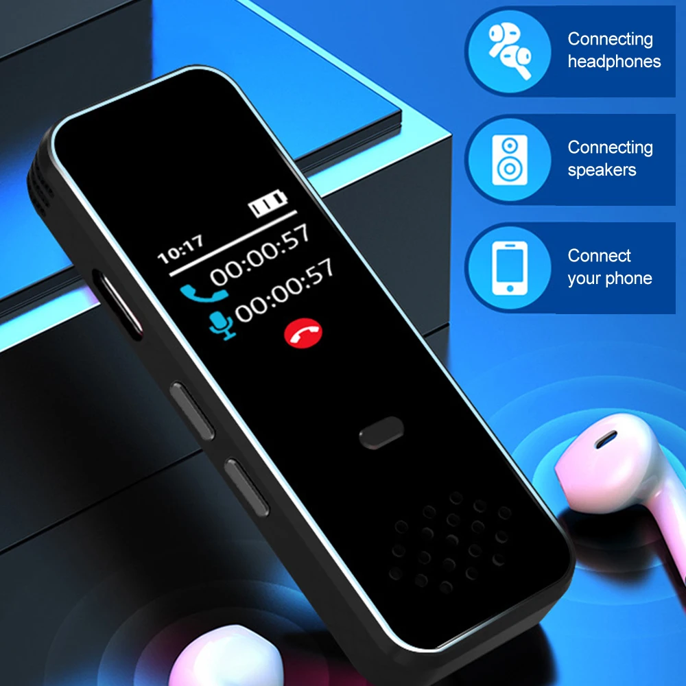 Intelligent HD Noise Reduction MP3 Audio Recorder With Bluetooth Mobile Phone Call Recording Voice Activation Recording Password