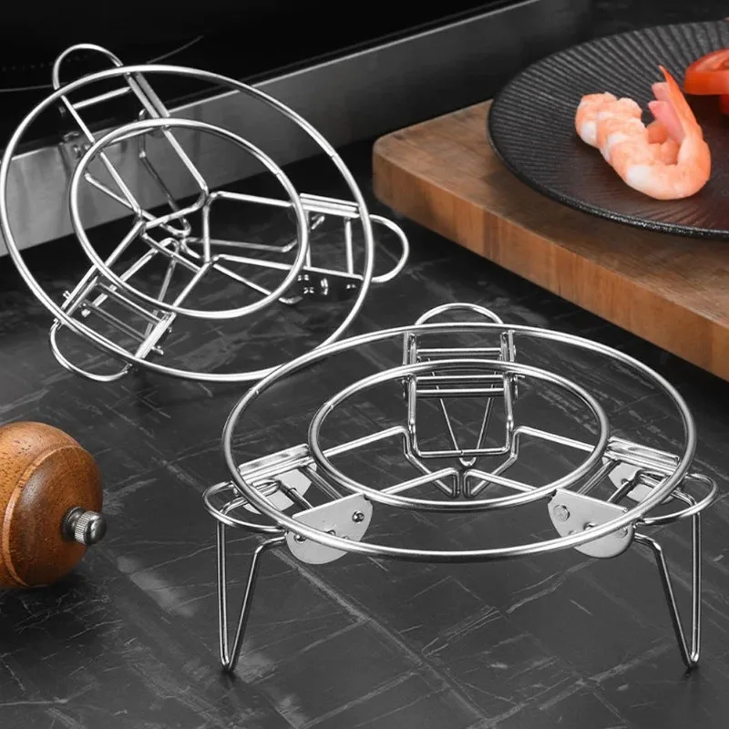 

304 stainless steel steam rack, expandable steam rack, kitchen and household multifunctional folding steam rack