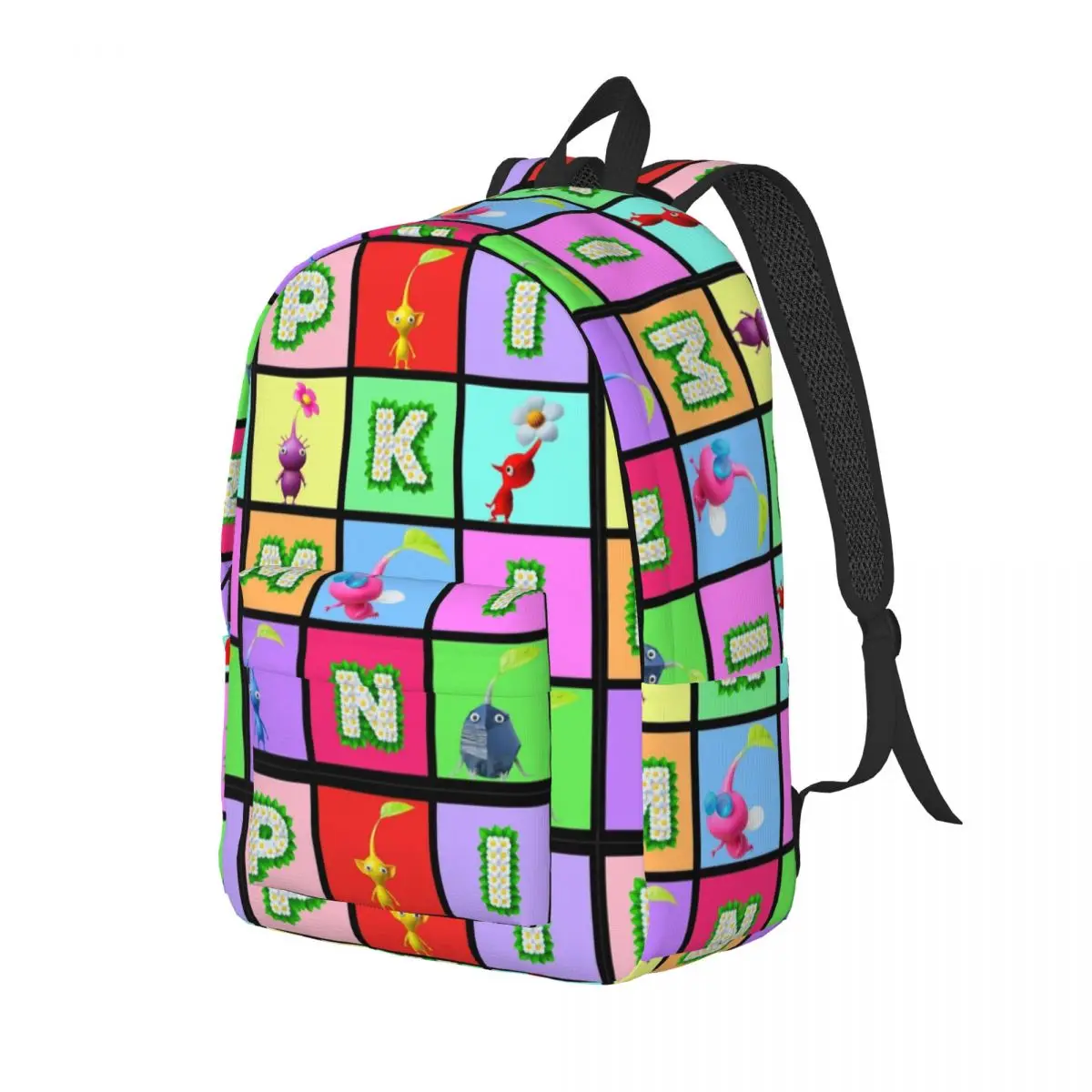 Pikmin Collage for Teens Student School Bookbag Cartoon Daypack Elementary High College Travel