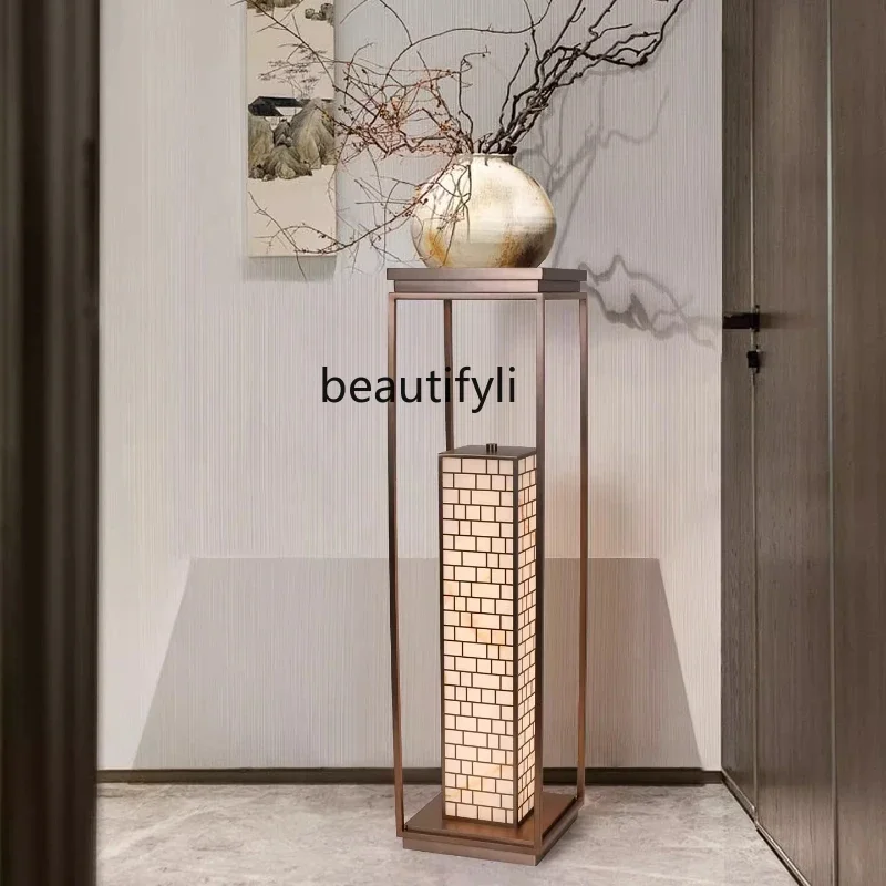 

Mitation Marble Chinese Style Landing Medieval Living Room Hotel Porch Shelf Villa