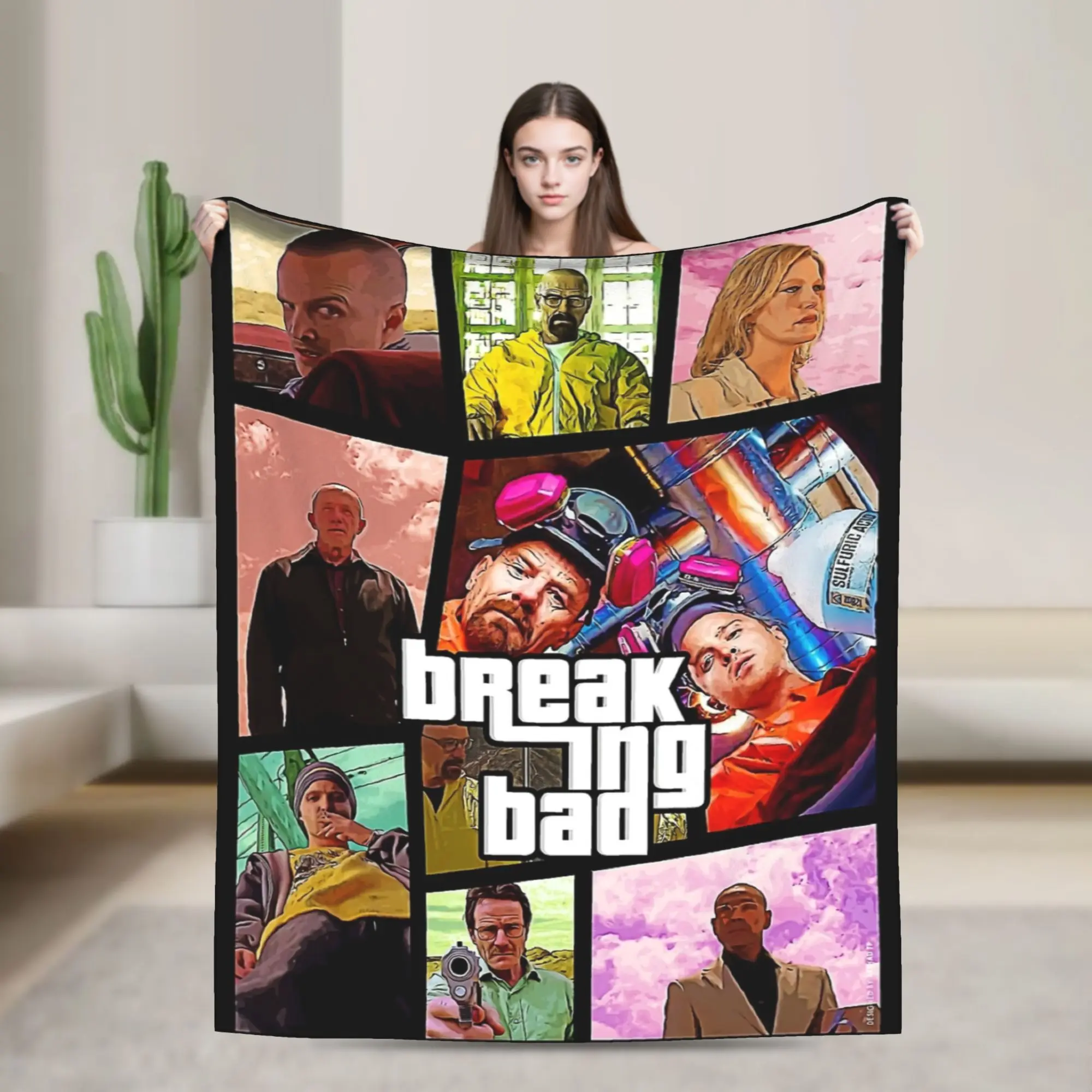 كسر سيئة والتر الأبيض المشارك Gta نسخة غامض بطانية كسر سيئة الإبداعية رمي البطانيات للمنزل 125*100 سنتيمتر لحاف #1