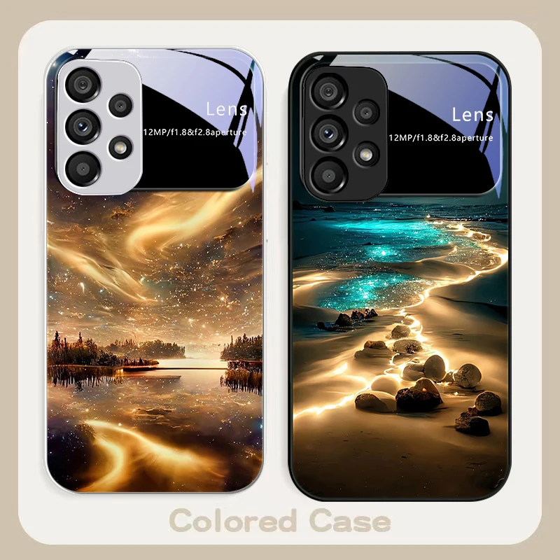

Deep blue seawater spot For Samsung S22 S8 S9 10 20 Ultra S21 Pro S22 Plus S23 FE S24 Ultra S25 Edge S25Ultra Glass Phone Case