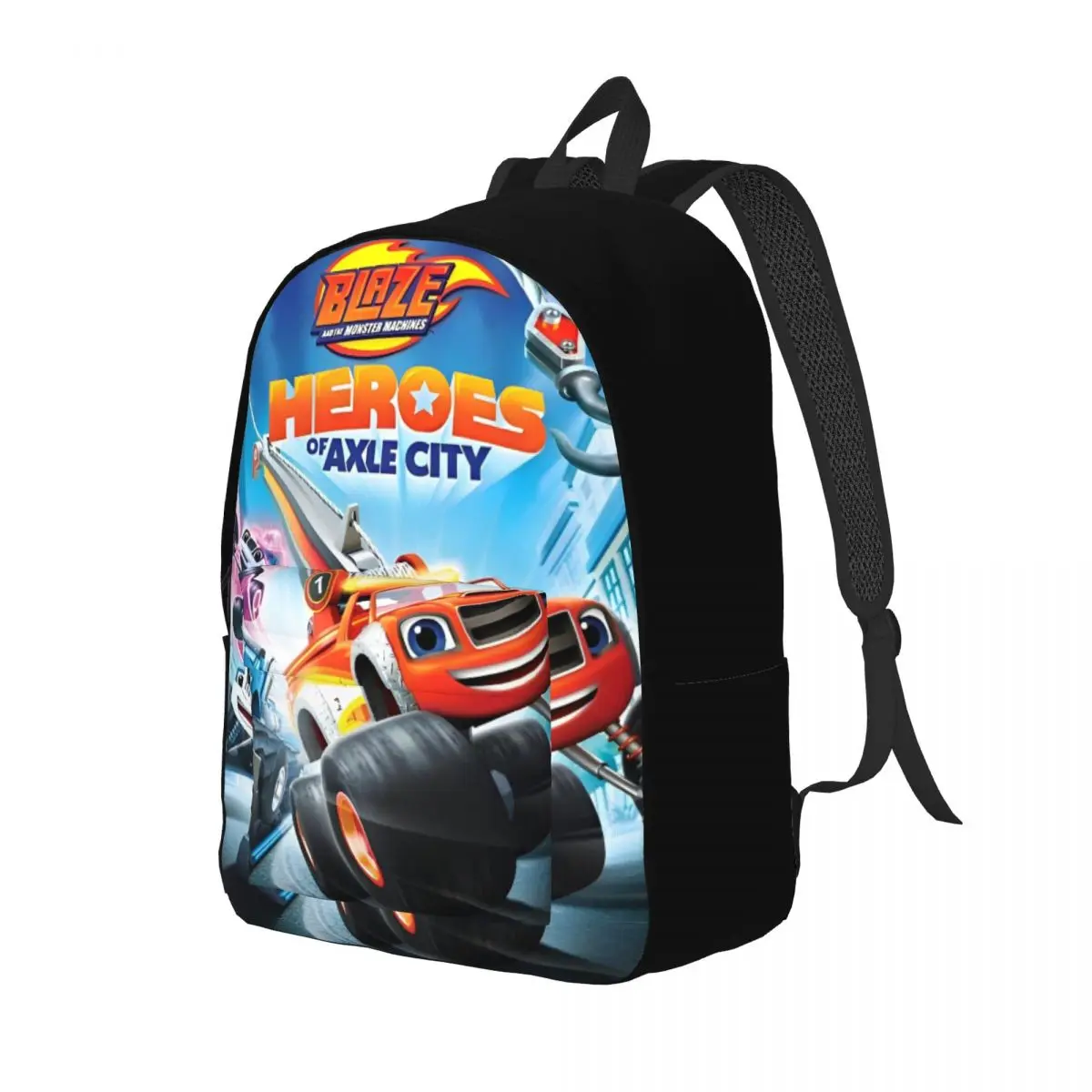 Mochila infantil Blaze e The Monster Machines, mochila escolar para estudantes, mochila leve, pré-escolar, menino e menina