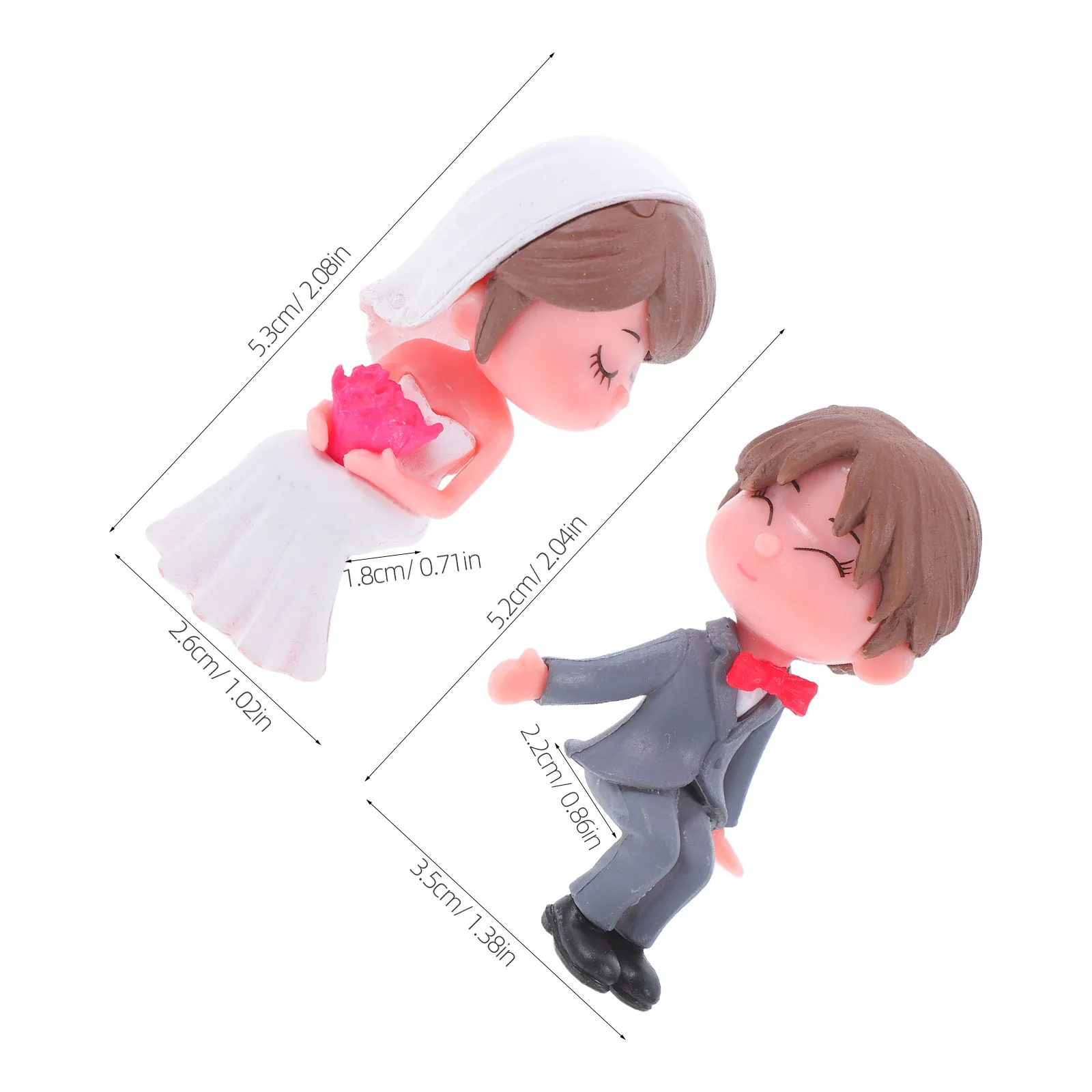 Car Ornament For Car Dashboard Decor Couple Wedding Romantic Sculpture Cartoon Resin Garden Decoration Table Cute