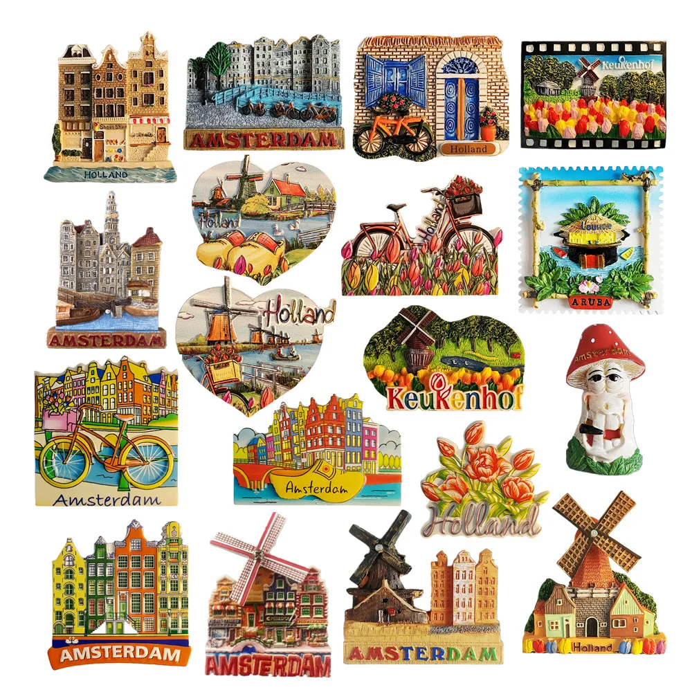 Europe Netherlands Fridge Magnets Tourism Souvenir Refrigerator Magnets Sticker Collection Handicraft Decoration Articles