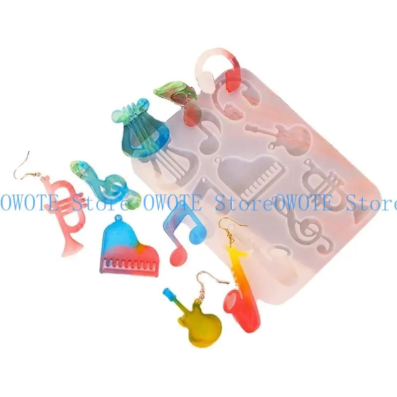 

652F DIY Crystal Epoxy Resin Mold Flowerpot Castle Pendant Silicone Mold Geometry Necklace Keychain Earring DIY Casting Molds