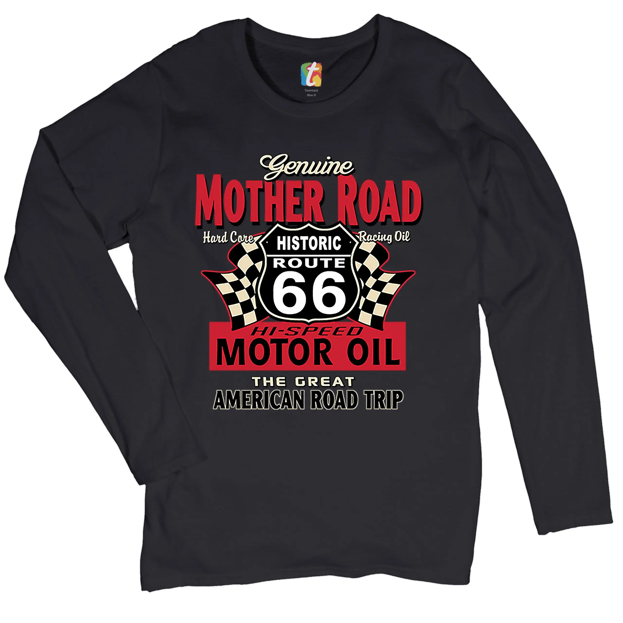 Genuine Mother Road Historic Route 66 Women's Long Sleeve T-shirt Road Trip