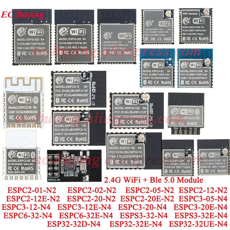 10 szt./1 szt. ESP32 C3 S3 ESPC3 ESPS3 ESPC2-01 02 05 12 12E 20 20E -N2 ESPC6-32 32E 32D 32UE-N4 2.4G WiFi+Ble 5.0 Moduł Bezprzewodowy — zdjęcie produktu 7
