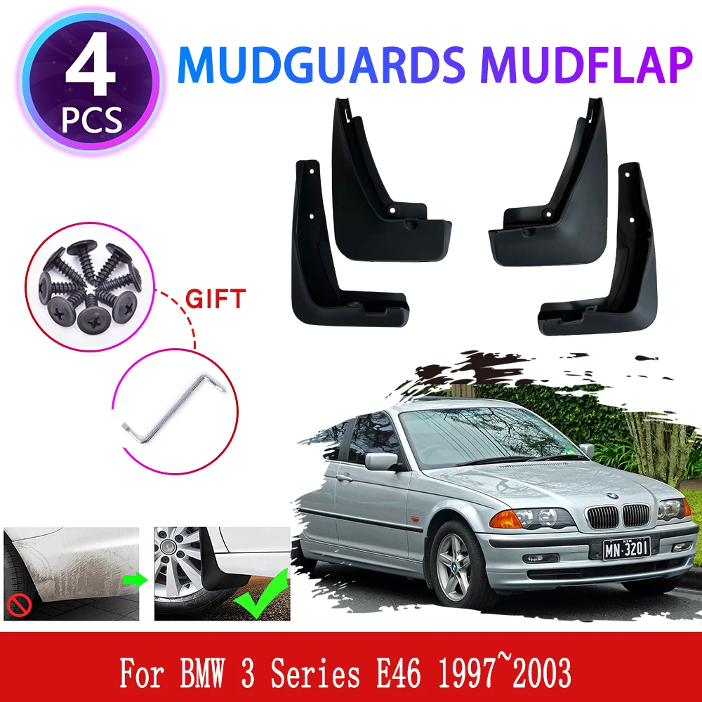 

For BMW 3 Series E46 1997~2003 1998 1999 Mudguards Mudflaps Fender Mud Flap Splash Guards Auto Parts Cover Wheel Accessories