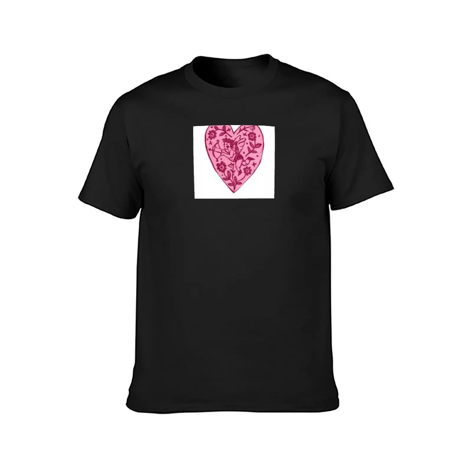 Valentine's Cupid heart T-Shirt boys animal print aesthetic clothes plain t shirts men