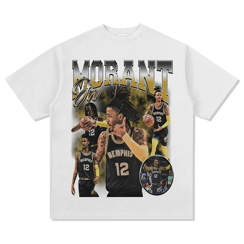 New Arrival Ja Morant 12 Memphis T-Shirt Basketball Fans Short Sleeve Tee New Edition Mens and Kids Summer Cotton TEES