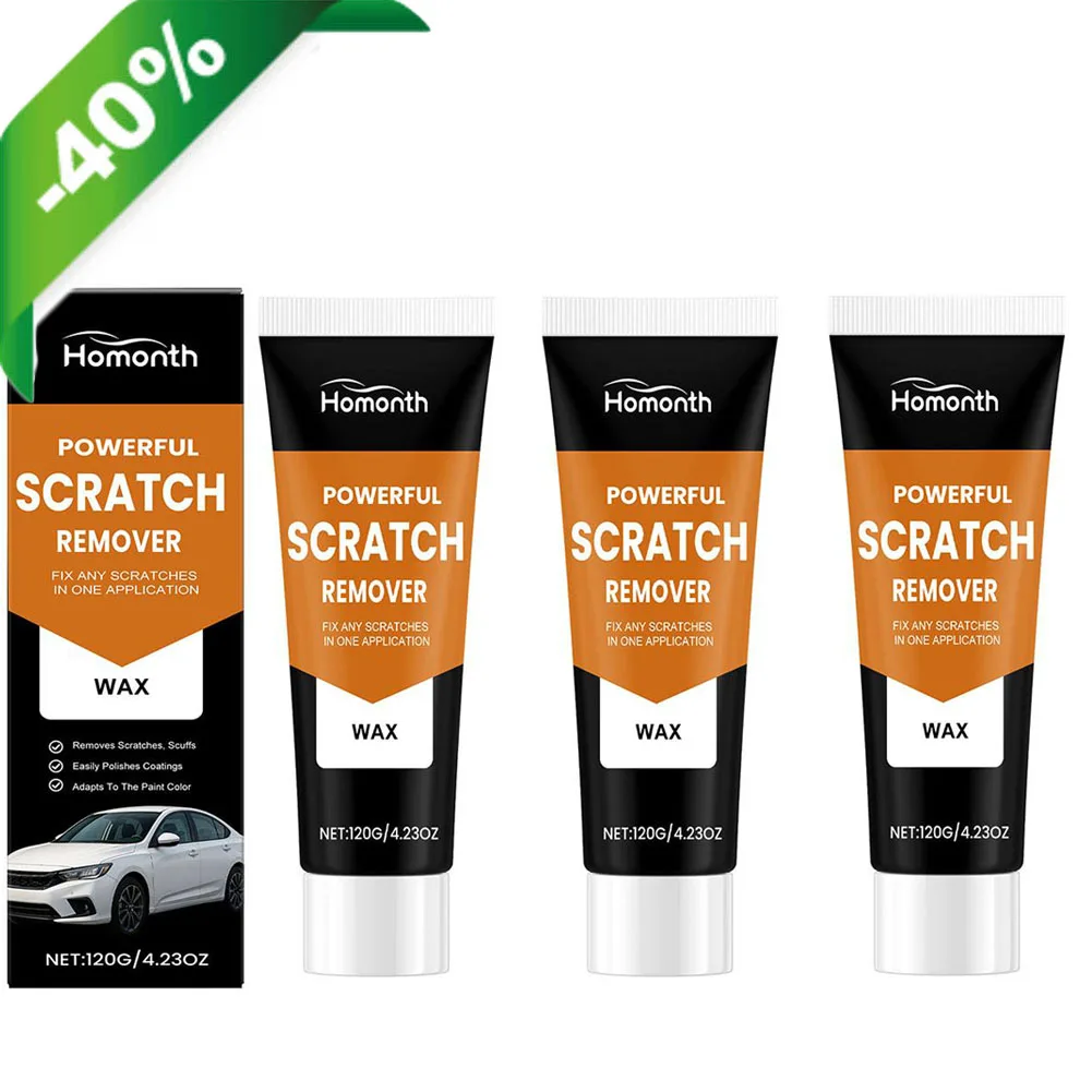 3-teiliges Auto-Kratzer-Entferner-Set für Fahrzeuglack Tiefenkratzer-Reparaturpaste Poliermittel für Autolack Oberflächenlack-Restaurierungsset