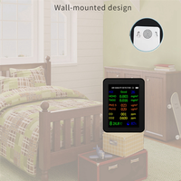 BOFO 9 In 1 Portable Air Quality Meter PM2.5 PM10 CO CO2 TVOC HCHO AQI Temperature Humidity Tester Color Screen, Black Easy To U