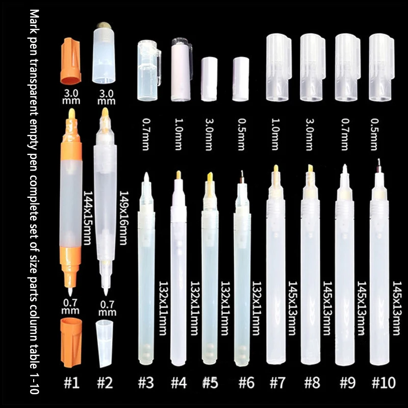 Marker Accessories Complete empty tube without ink pen holder Multiple models can add repeated ink