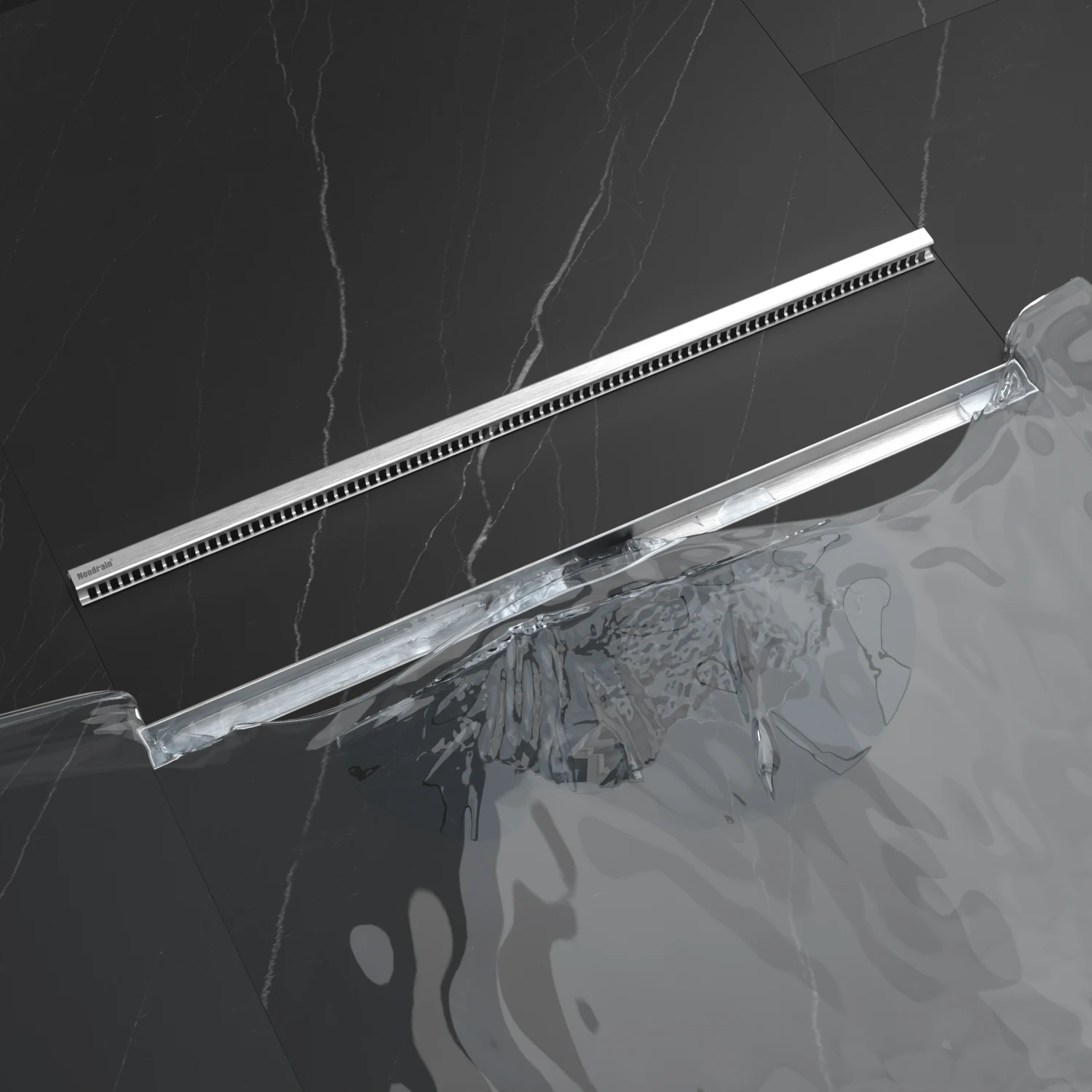 2025 New Product Anti-odor Narrow Drain Channel 304 Stainless Steel Drain Bathroom Linear Shower Drain