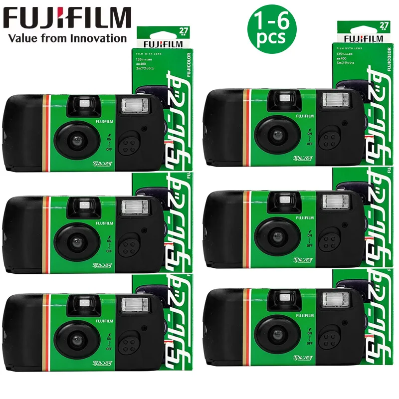 1/3/6 قطعة Fujifilm SIMPLE ACE ISO 400 35 مللي متر قوة فلاش 27 تعريضات الصور استخدام واحد لمرة واحدة Use QuickSnap المتاح FilmCamera