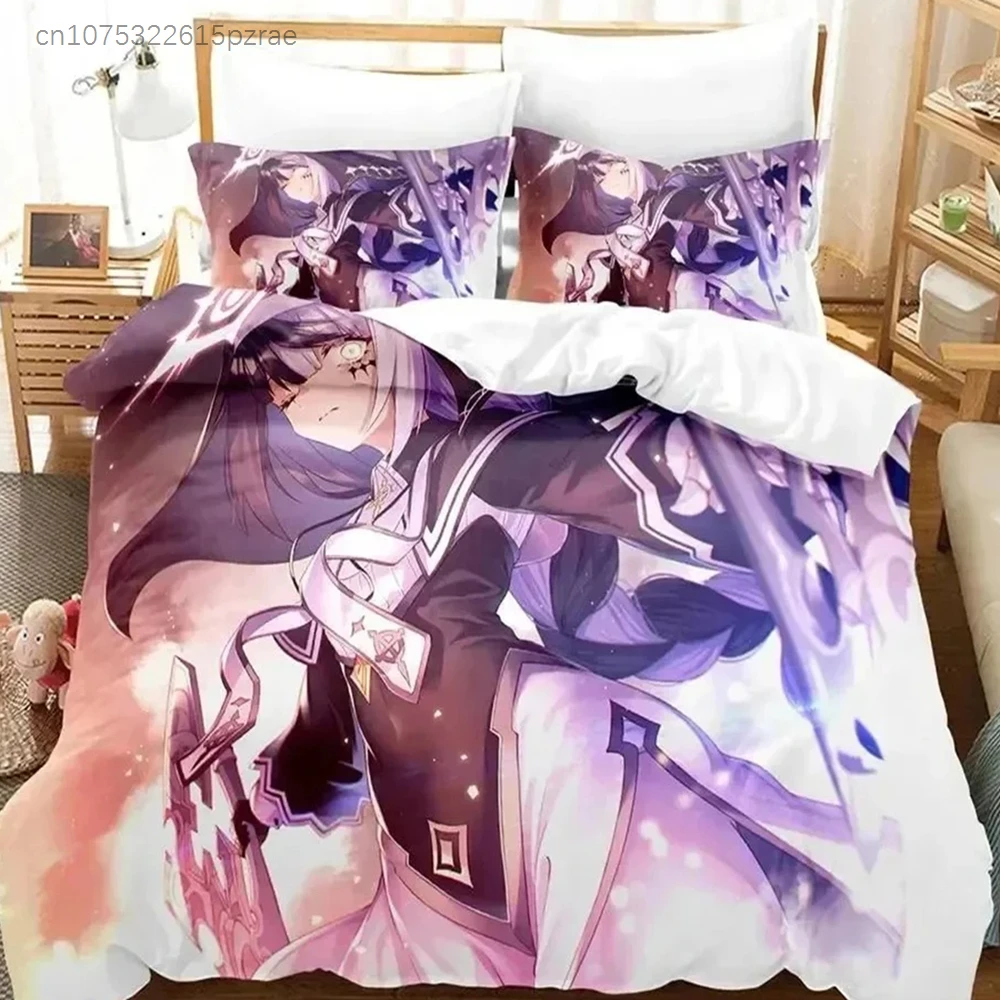 Anime Nun Bedding Set Boys Girls Twin Queen Size Duvet Cover Pillowcase Bed Boys Adult Fashion Home Textileextile