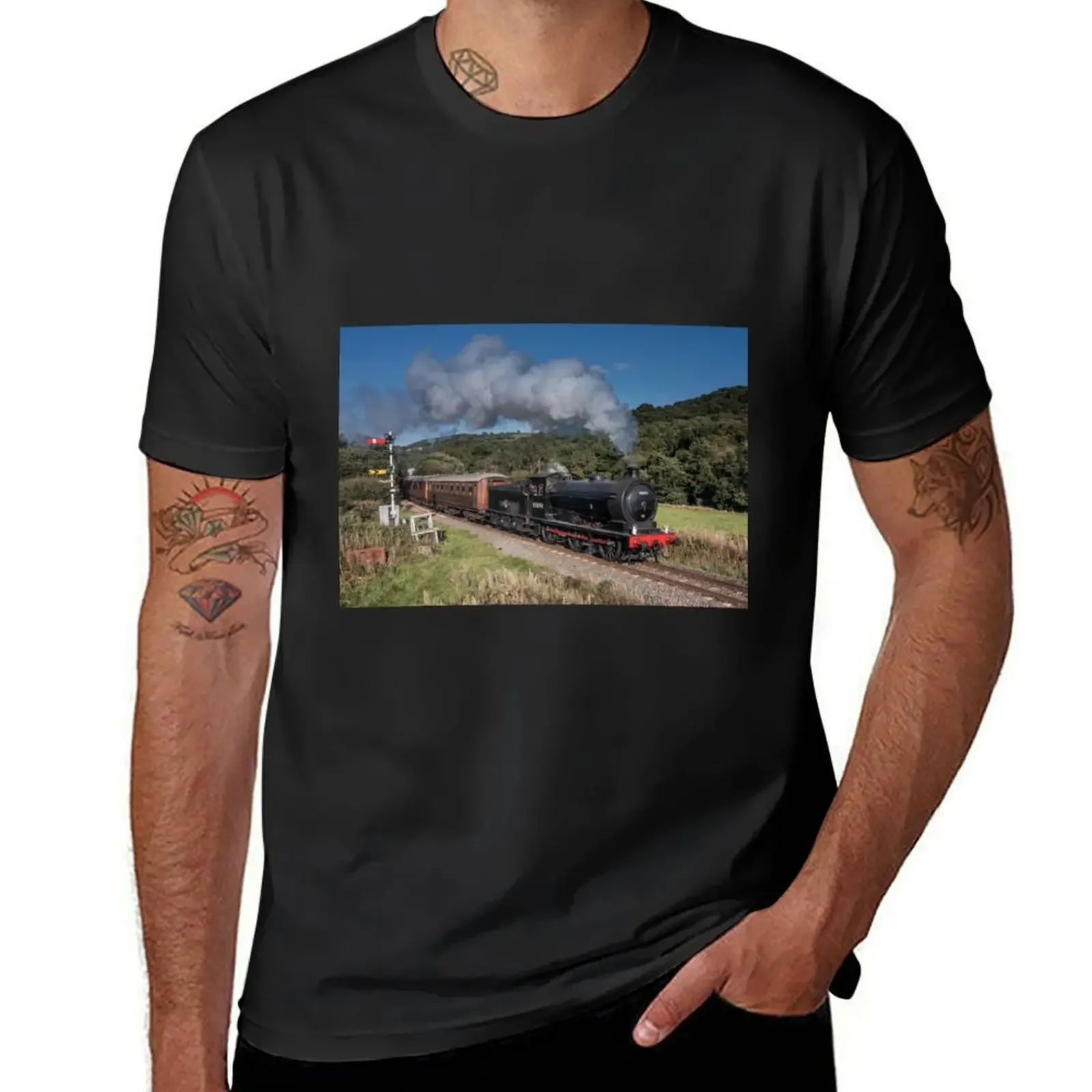 Steam on the North Yorkshire Moors Railway T-Shirt shirts graphic man t shirt men clothing