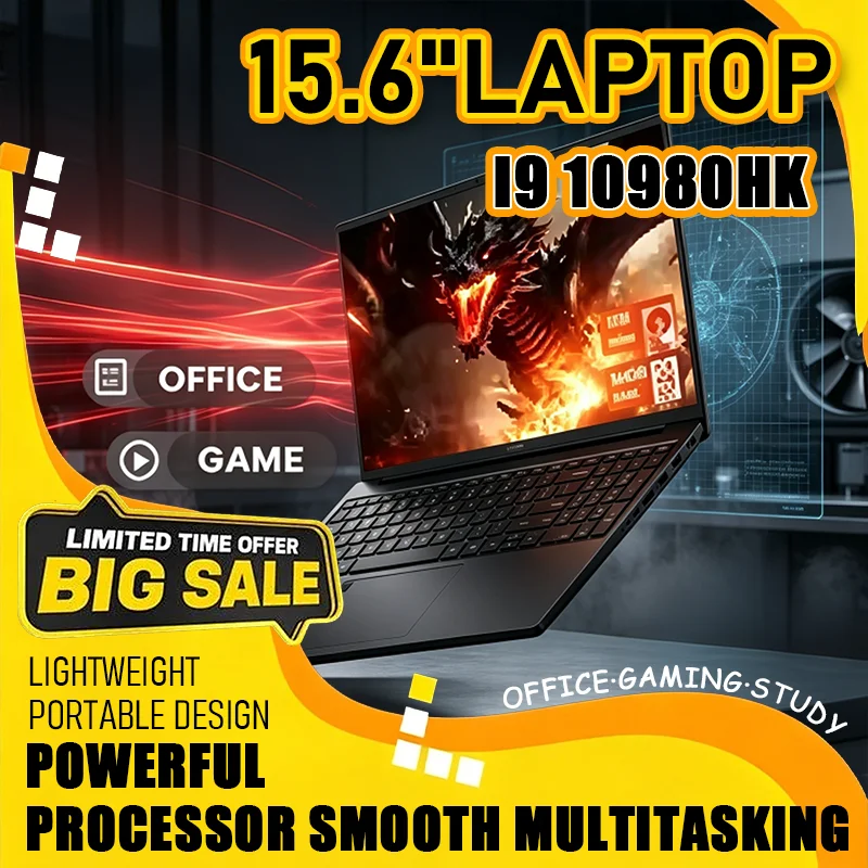 Pc Gaming Intel - Computador portátil para jogos de 15,6