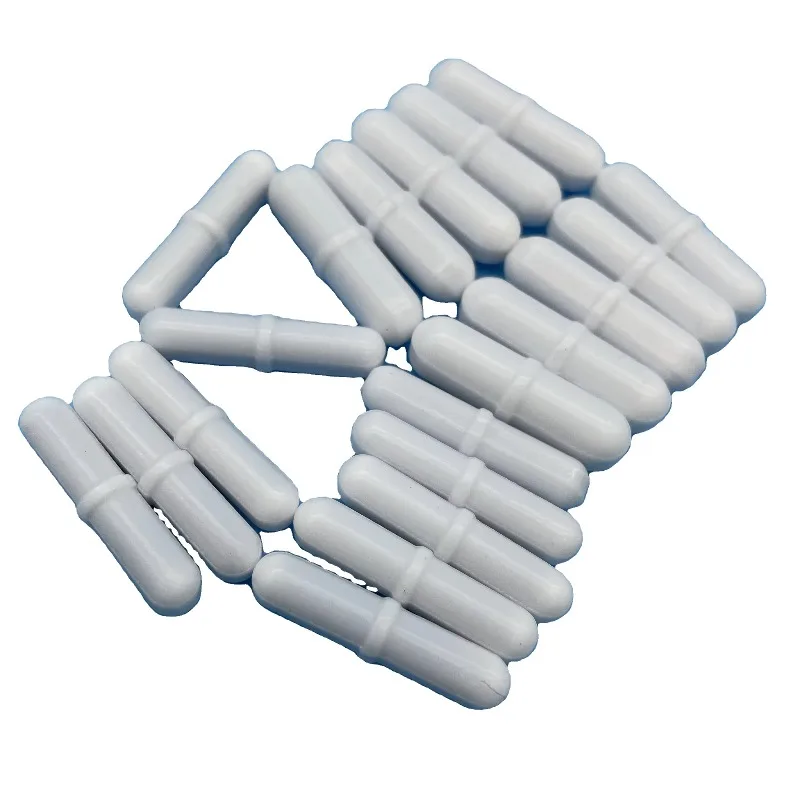 B8*25 MM 10pcs PTFE Magnetic Stirrer Mixer Stir Bar With Pivot Ring White Color