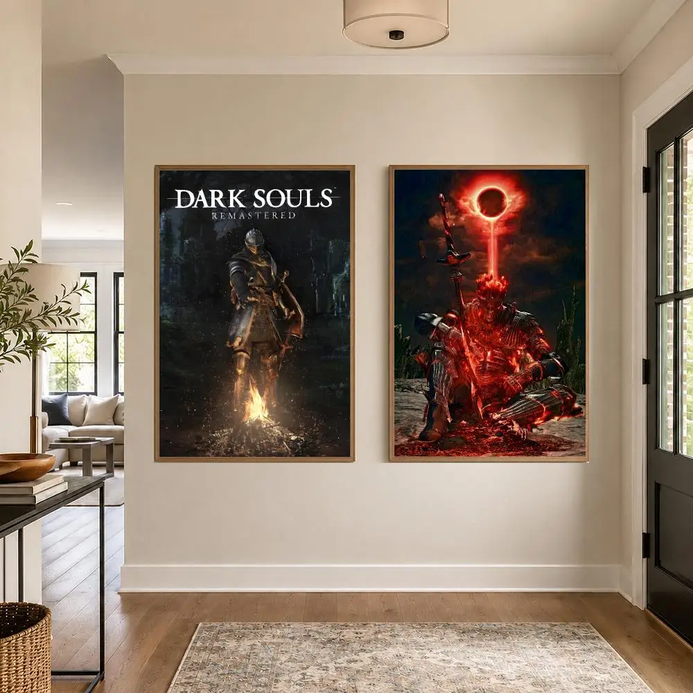 Game D-Dark Souls Poster Graphic Wall Art Poster HD Waterproof PP Paper Print for Bedroom Living Room Office Decor Gift