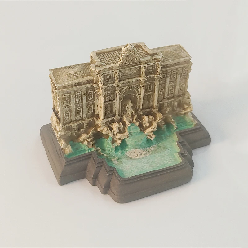 Italy，Rome，Trevi fountain，Ornaments，3D Stereoscopic，landmark buildings，Crafts，collection，Tourism souvenirs，decoration home