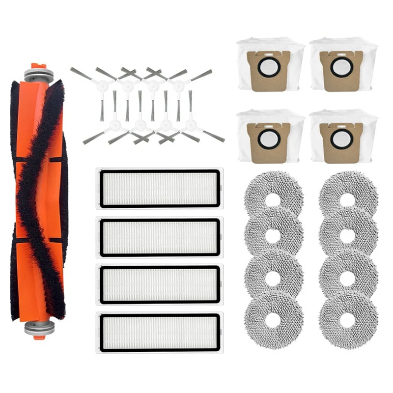샤오미 미지아 옴니 2 C102CN 로봇청소기용 ABKR 메인 사이드 브러시 헤파 필터 물걸레 천 먼지 봉투 교체 부품 액세스