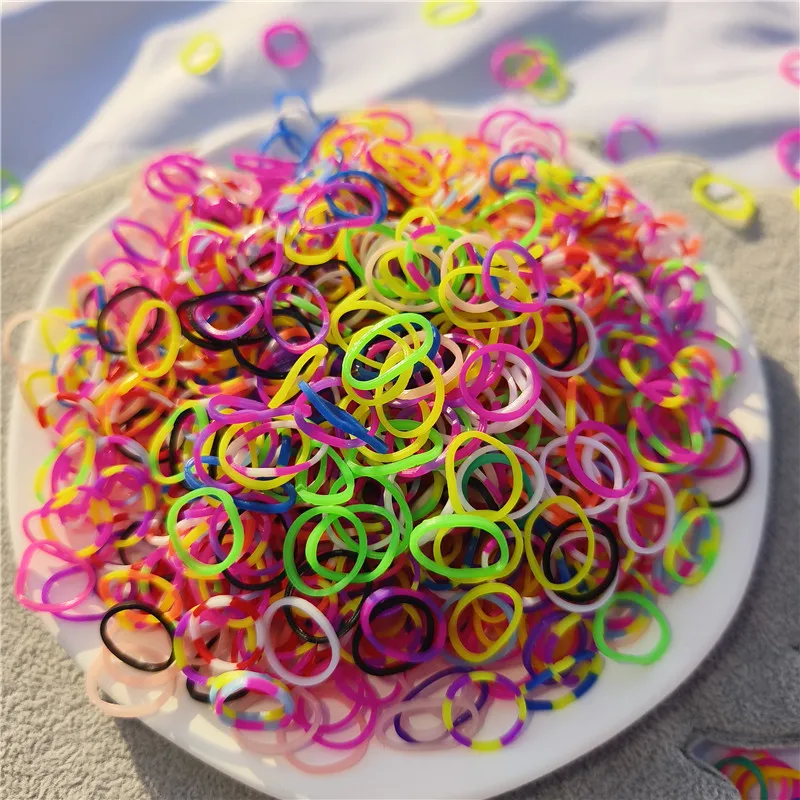 200PCS Dog Hair Rubber Band Decorate Dog Hair Bows Cute Puppy Hair Accessories with Rubber Bands for Small Dog Supplies