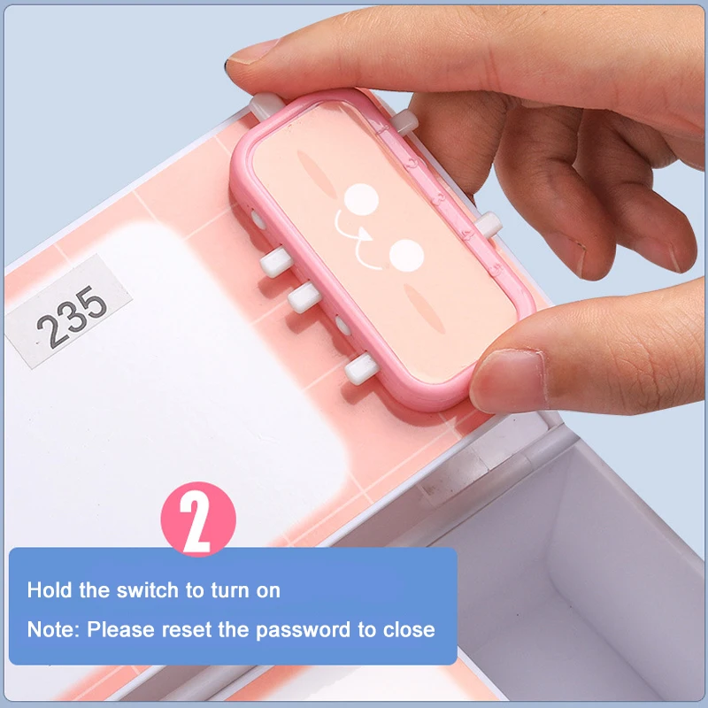 Pencil Case Password Multifunctional Waterproof and Stain Resistant for Kindergarten Pupils EM88