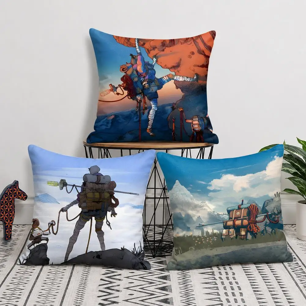 Video Game C-Cairn Cushion Cover Double-Sided Plush Sofa Cushion Covers Organic Breathable Invisible Zipper