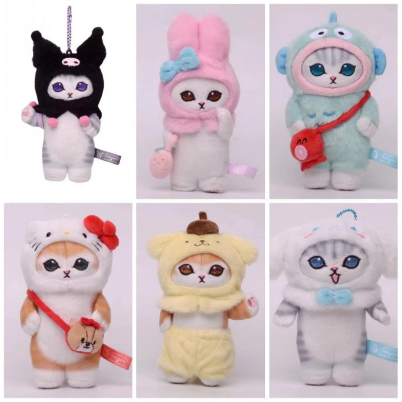 

Плюшевая кукла Sanrio 15 см, серия Hello Kitty в костюмах, креативный дизайн, подвеска на рюкзак, подарок на день рождения для девочек