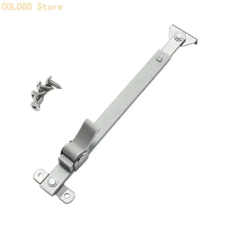 Adjustable Window Stay Support Arm Metal Hold-Open Hardware with Sliding Lock for Home Ventilation and Opening Support D0LD