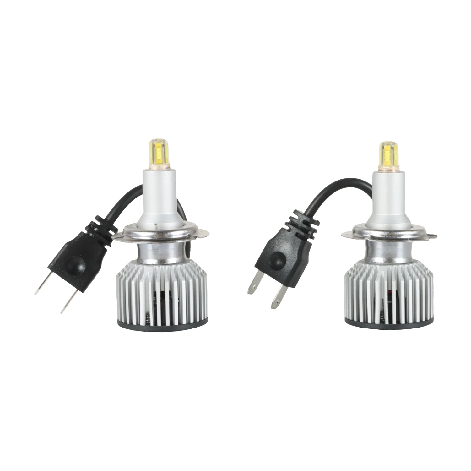 2pcs 6-Side 360° H7 COB LED Headlight Kit Bulbs 2000W 300000LM Hi/Lo Beam 6500K White Automotive Exterior Accessories