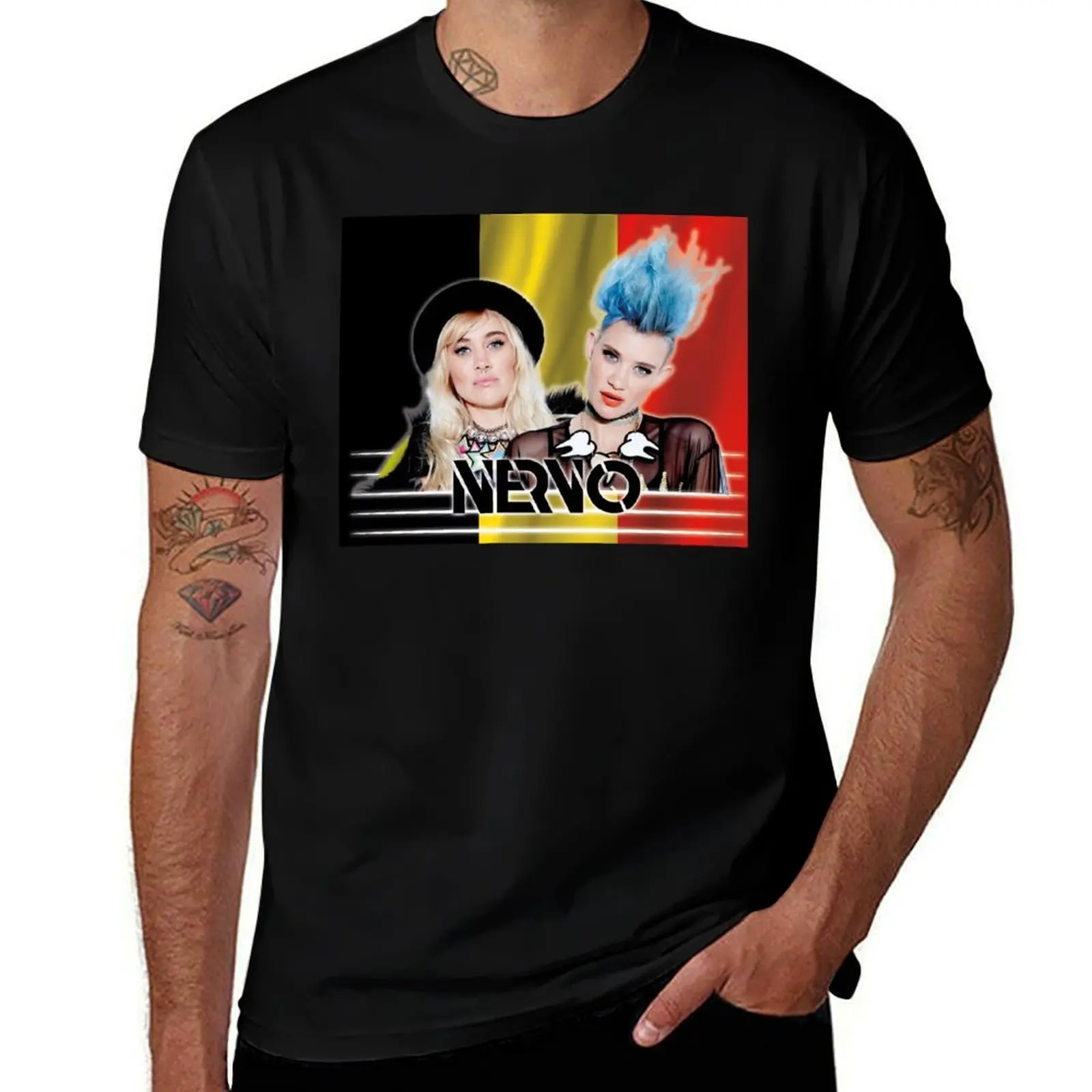 Nervo T-Shirt Big and Tall Crew Neck Tee