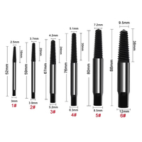 6PCS Broken Damaged Screwdriver Extractor Drill Bit Set Carbon Steel Double Side Screw Pull Center Drill Bits