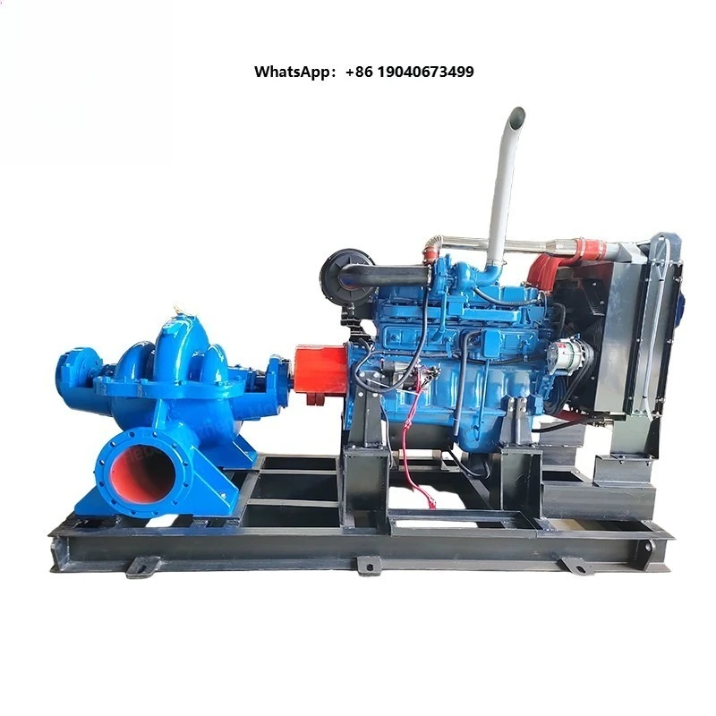 Gas Turbine Plant 600m3/h 50m Head   Double Suction Split Casing Pump Electric Cooling Water Balanced Rotor FWX
